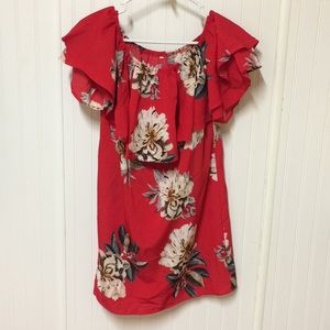 Floral off the shoulder dress